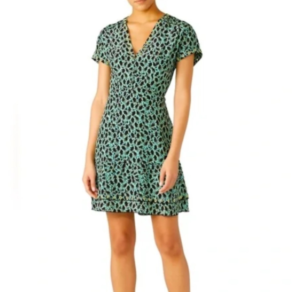 Derek Lam 10 Crosby Grommet Detail Print Dress